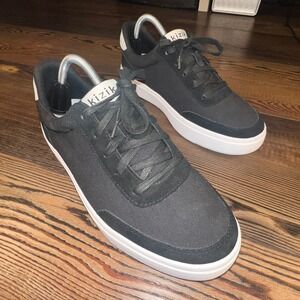 Kizik Prague Hands-Free Slip On Sneakers Mens 9.5 Wide Black White G3FC DPRABK01